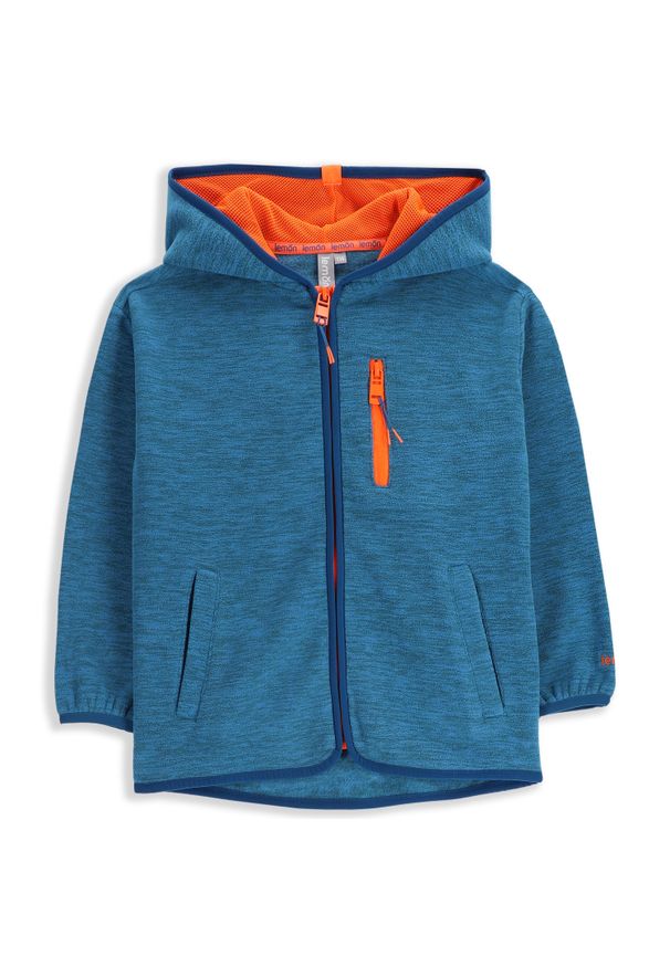 Polar turystyczny chłopięcy bluza rozpinana Lemon Explore ZL5. Kolor: niebieski. Materiał: poliester. Sport: turystyka piesza