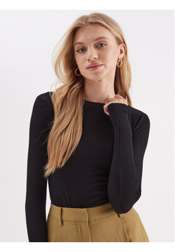 Bruuns Bazaar Bluzka Angela BBW1071N Czarny Slim Fit. Kolor: czarny