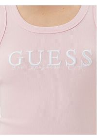 Guess Sukienka codzienna V5GK06 K8RT2 Różowy Slim Fit. Okazja: na co dzień. Kolor: różowy. Materiał: wiskoza. Typ sukienki: proste. Styl: casual