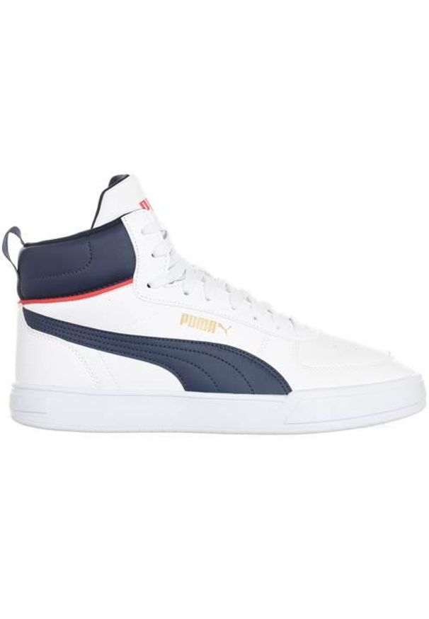 Buty do chodzenia męskie Puma Caven Mid. Zapięcie: sznurówki. Kolor: biały, wielokolorowy. Materiał: materiał, tkanina, syntetyk. Szerokość cholewki: normalna. Sport: turystyka piesza