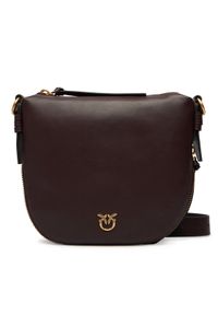 Pinko - PINKO Torebka Hobo Zip Around Mini Ai 25-26 PLTT 105332 A0QO Bordowy. Kolor: czerwony. Materiał: skórzane #1