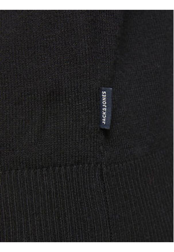 Jack & Jones - Jack&Jones Sweter Emil 12189339 Czarny Regular Fit. Kolor: czarny. Materiał: bawełna