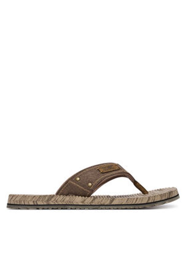 skechers - Skechers Japonki Quill - Seaside 205719/BRN Brązowy. Kolor: brązowy. Materiał: skóra