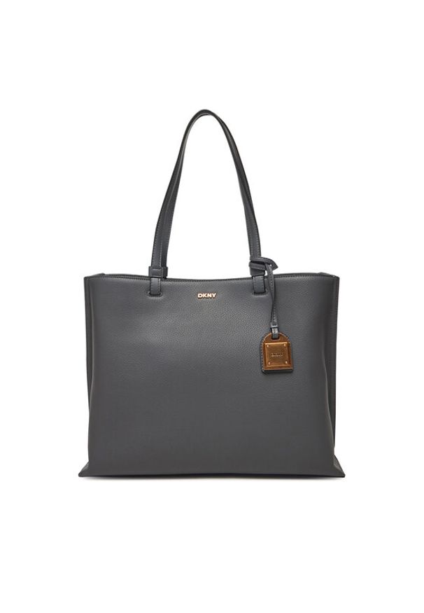 DKNY Torebka Alya R44A1I52 Szary. Kolor: szary. Materiał: skórzane