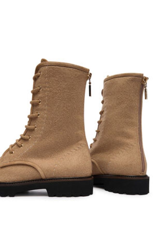 Max Mara Trzewiki Bakerzipwk 2524796012600 Brązowy. Kolor: brązowy. Materiał: materiał