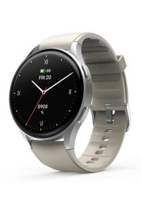 hama - Smartwatch Hama Smartwatch 8900, GPS, AMOLED 1.3, srebrna koperta, beżowy pasek silikonowy. Rodzaj zegarka: smartwatch. Kolor: wielokolorowy, beżowy, srebrny. Styl: elegancki, sportowy #1