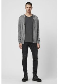 AllSaints - Bluza Mode Merino Zip Hood. Okazja: na co dzień. Typ kołnierza: kaptur. Kolor: szary. Materiał: wełna, dzianina. Wzór: gładki. Styl: casual #5