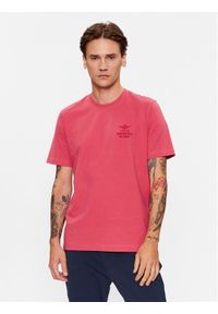 Aeronautica Militare T-Shirt 232TS2129J609 Różowy Regular Fit. Kolor: różowy. Materiał: bawełna