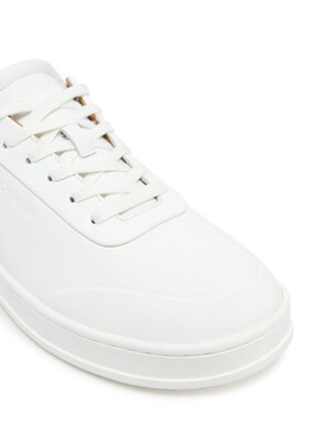 Calvin Klein Sneakersy Low Top Lace Up Oxford Rubb Lth HM0HM01708 Biały. Kolor: biały. Materiał: nubuk, skóra