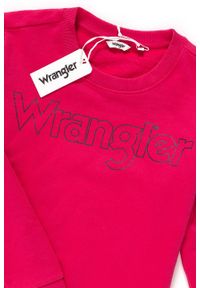 Wrangler - BLUZA WRANGLER DAMSKA CREW SWEAT BRIGHT ROSE W6079HYVC 112130450. Wzór: nadruk #7