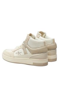 Calvin Klein Jeans Sneakersy Basket Cup Mid Laceup Lth Ml Mtr YM0YM00995 Beżowy. Kolor: beżowy. Materiał: materiał #5