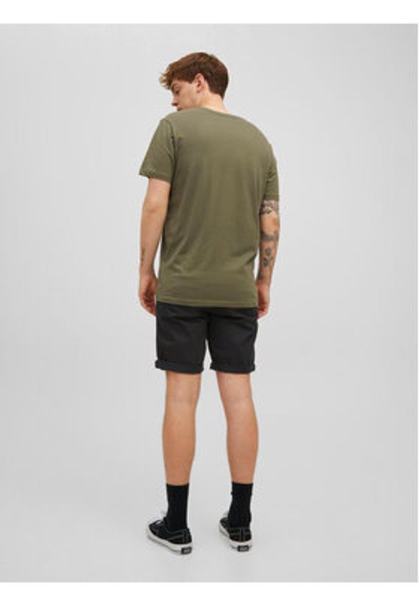 Jack & Jones - Jack&Jones Szorty materiałowe Bowie 12165604 Czarny Regular Fit. Kolor: czarny. Materiał: bawełna, materiał