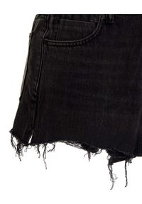 ALEXANDER WANG - Czarne spodenki jeansowe z logowaniem. Stan: podwyższony. Kolor: czarny. Materiał: jeans #4