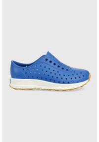 Native tenisówki dziecięce. Nosek buta: okrągły. Kolor: niebieski. Materiał: materiał, guma. Wzór: motyw zwierzęcy #1