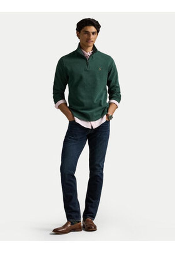 Polo Ralph Lauren Sweter 7,10672E+11 Zielony Regular Fit. Typ kołnierza: polo. Kolor: zielony. Materiał: bawełna
