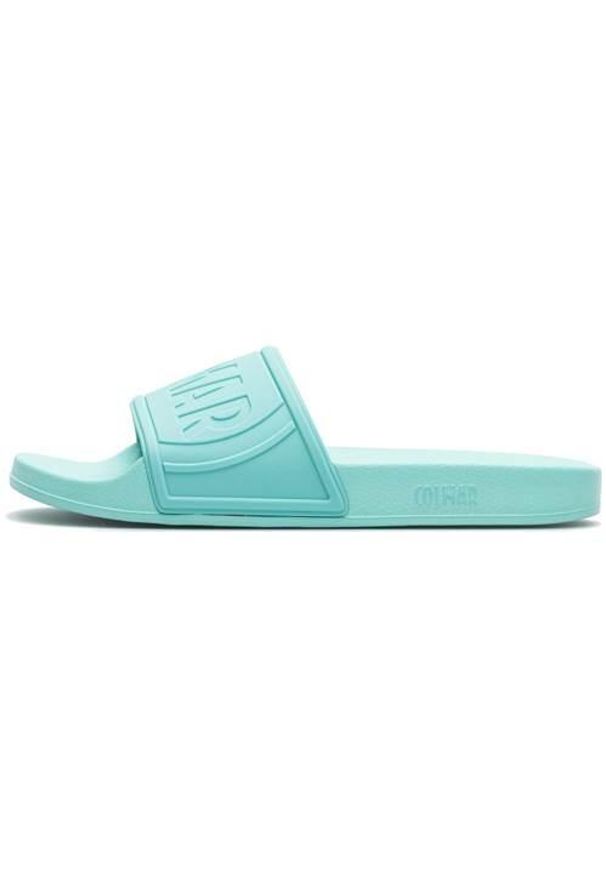 Klapki damskie Colmar Slipper Logo. Kolor: niebieski. Materiał: guma, syntetyk, materiał