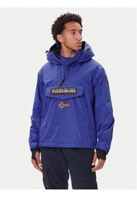 Napapijri Kurtka anorak Rainforest Next NP0A4IB9 Niebieski Regular Fit. Kolor: niebieski. Materiał: syntetyk