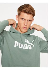 Puma Bluza Ess Big Logo 586687 Zielony Regular Fit. Kolor: zielony. Materiał: bawełna #5
