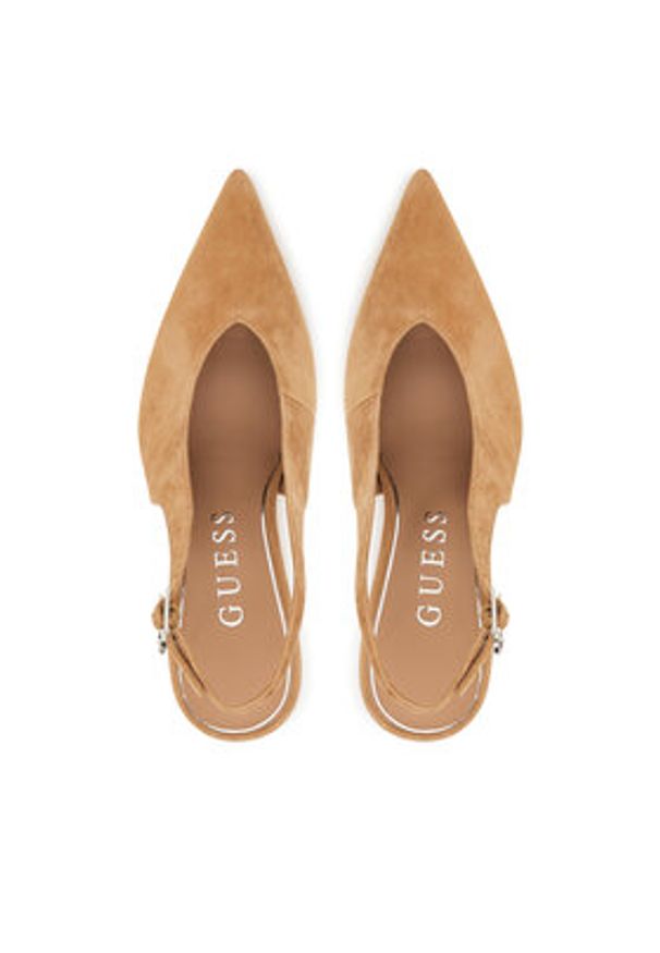 Guess Szpilki FLPPRI SUE05 Brązowy. Kolor: brązowy. Materiał: skóra, zamsz. Obcas: na szpilce