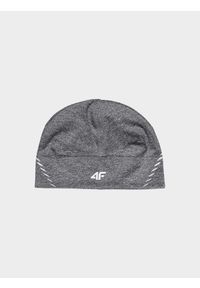 4f - 4F Czapka do biegania uniseks - szara L/XL. Kolor: szary. Materiał: materiał, syntetyk, elastan. Wzór: jednolity. Styl: klasyczny, sportowy