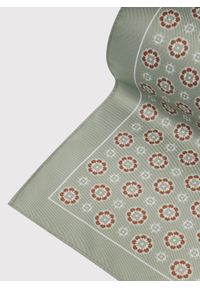 Pako Lorente - PAKO LORENTE – Oliwkowa poszetka we wzór. Kolor: oliwkowy. Materiał: poliester #3