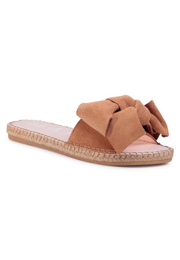 Manebi Espadryle Sandals With Bow W 1.1 J0 Brązowy. Kolor: brązowy. Materiał: skóra, zamsz