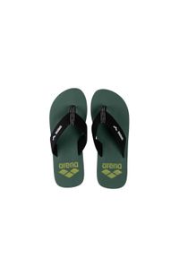 Japonki Arena Sand Thong. Okazja: na spacer, na plażę. Zapięcie: pasek. Kolor: niebieski. Materiał: guma, bawełna. Wzór: aplikacja, paski. Sport: turystyka piesza #1