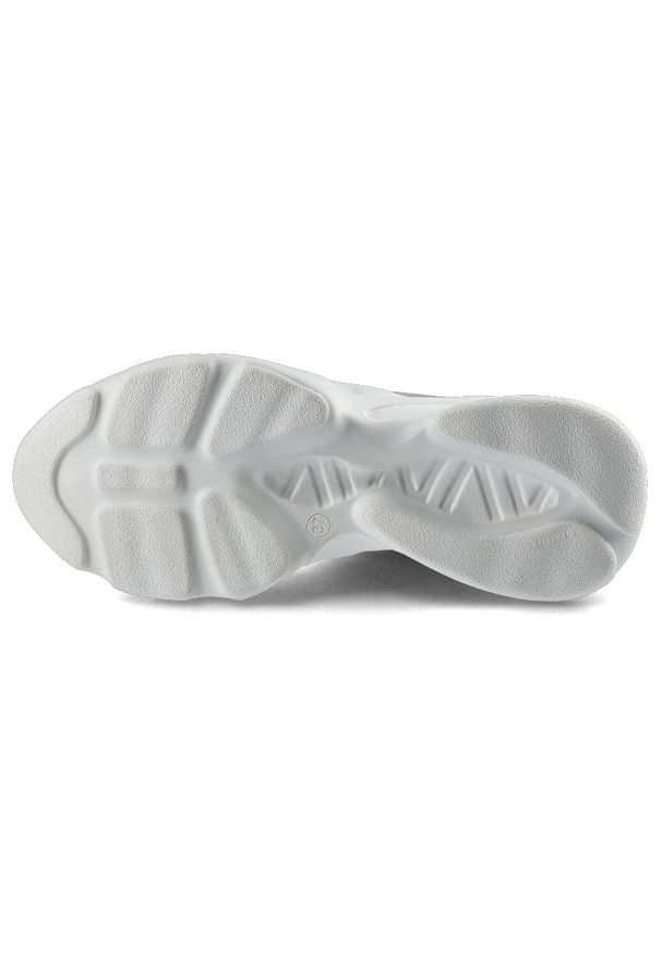 CheBello - Złote Sneakersy Chebello Damskie Skórzane Obuwie. Okazja: na co dzień. Kolor: złoty. Materiał: skóra. Szerokość cholewki: normalna. Wzór: aplikacja. Obcas: na obcasie. Styl: sportowy, casual. Wysokość obcasa: średni
