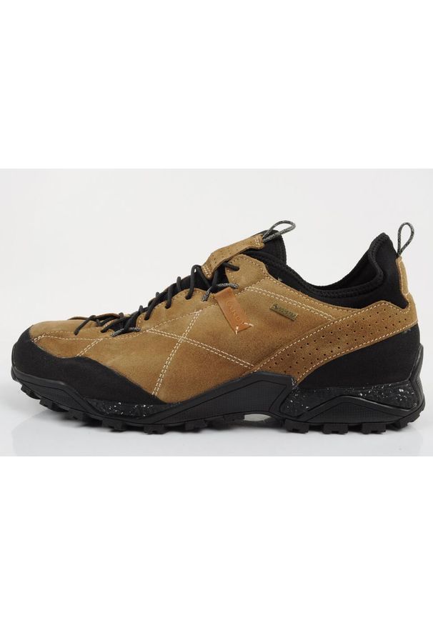 Buty sportowe trekkingowe męskie Aku Nativa Gore-Tex. Kolor: brązowy. Materiał: skóra, tkanina. Szerokość cholewki: normalna. Technologia: Gore-Tex