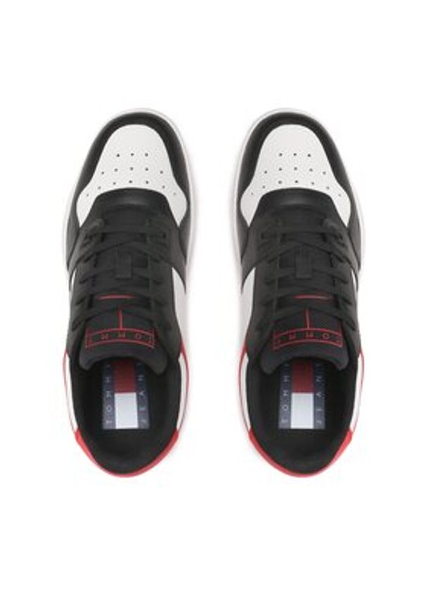Tommy Jeans Sneakersy Basket Leather EM0EM01162 Kolorowy. Materiał: skóra. Wzór: kolorowy
