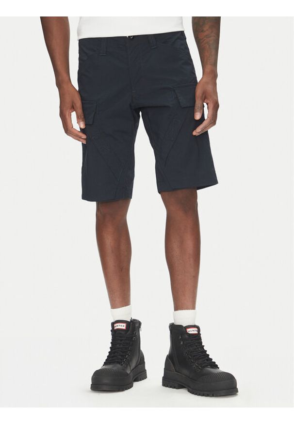 G-Star RAW - G-Star Raw Szorty materiałowe 3D Cargo D26222-D308 Granatowy Regular Fit. Kolor: niebieski. Materiał: syntetyk
