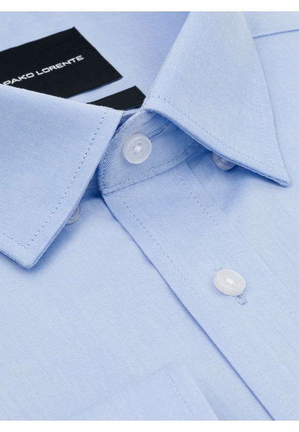Pako Lorente - PAKO LORENTE - Niebieska koszula męska. Kolor: oliwkowy, niebieski. Materiał: elastan, bawełna. Długość rękawa: długi rękaw. Długość: długie. Sezon: jesień