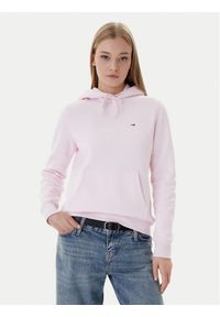 Tommy Jeans Bluza Flag DW0DW19958 Różowy Regular Fit. Kolor: różowy. Materiał: bawełna #1