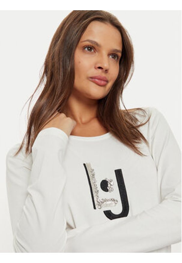 Liu Jo Sport Bluzka TF4206 JS088 Biały Regular Fit. Kolor: biały. Materiał: bawełna. Styl: sportowy