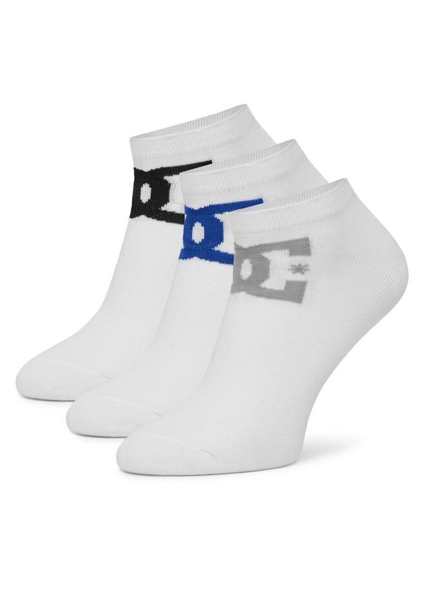 Zestaw 3 par niskich skarpet unisex DC. Kolor: biały