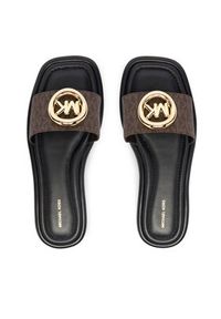 MICHAEL Michael Kors Klapki Milan 40F5MLFS1B Brązowy. Kolor: brązowy. Materiał: skóra #6