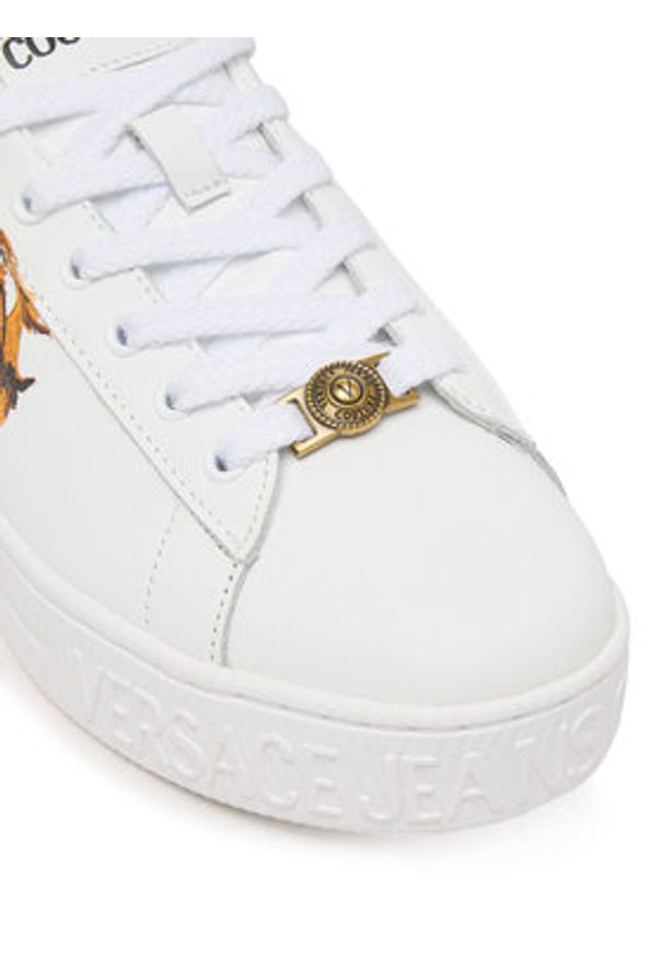 Versace Jeans Couture Sneakersy 79VA3SK3 Biały. Kolor: biały. Materiał: skóra