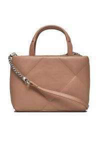 Calvin Klein Torebka Re-Lock Quilt Tote Mini K60K611340 Beżowy. Kolor: beżowy. Materiał: skórzane #5