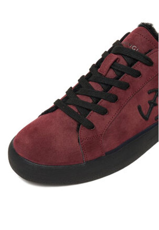 Eva Minge Sneakersy EO-ELLA-WSDR13670 Bordowy. Kolor: czerwony. Materiał: syntetyk, materiał