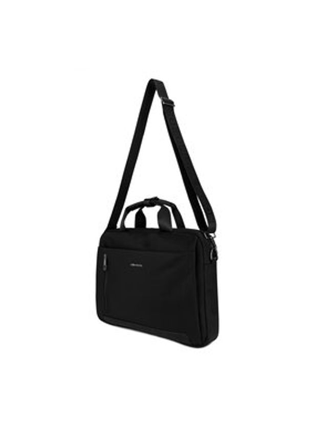 Gino Rossi Torba na laptopa GIN-K-011-CCC-06 Czarny. Kolor: czarny. Materiał: materiał, poliester