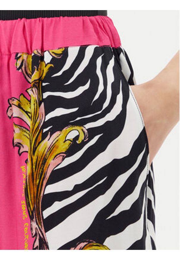 Versace Jeans Couture Spodnie materiałowe 78HAA1P2 Różowy Straight Fit. Kolor: różowy. Materiał: wiskoza