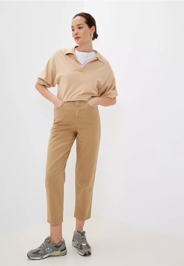 Lee - LEE STELLA TAPERED DAMSKIE SPODNIE JEANSOWE STONE GREY L31JSM98 112143812