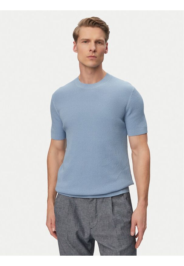 JOOP! Jeans Sweter Sandero 30101597 Niebieski Regular Fit. Kolor: niebieski. Materiał: bawełna