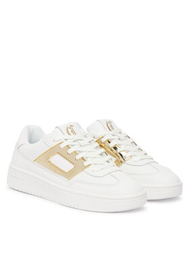 Just Cavalli Sneakersy 80RA3SM2 ZPC07 Biały. Kolor: biały. Materiał: skóra