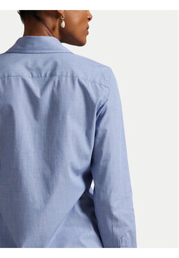 Polo Ralph Lauren Koszula 211941509004 Błękitny Slim Fit. Typ kołnierza: polo. Kolor: niebieski. Materiał: bawełna
