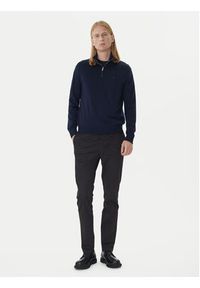 Calvin Klein Sweter LV04LD318G Granatowy Regular Fit. Kolor: niebieski. Materiał: wełna #2