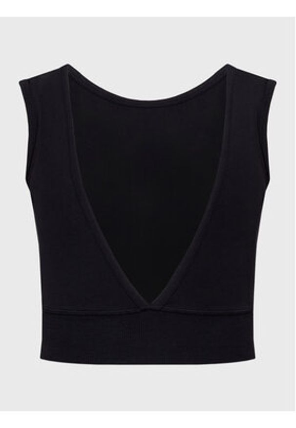 Deha Top B84010 Czarny Slim Fit. Kolor: czarny. Materiał: bawełna