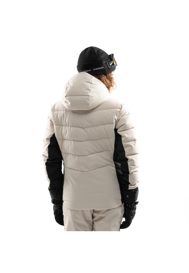 SIROKO - Damska kurtka narciarska Sporty zimowe Siroko W7-W Ylläs. Kolor: beżowy. Materiał: materiał, softshell. Sezon: zima. Sport: narciarstwo
