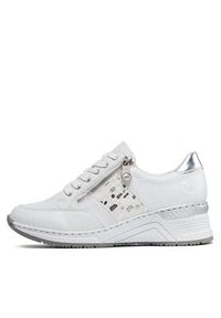 Rieker Sneakersy N4322-80 Biały. Kolor: biały. Materiał: skóra #3
