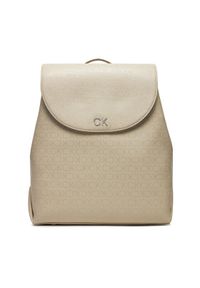 Calvin Klein Plecak Ck Daily Backpack_Epi Mono K60K611881 Beżowy. Kolor: beżowy. Materiał: skóra #1